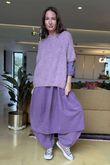 Made in Italy Cooper Needlecord Cocoon Dress Dewberry